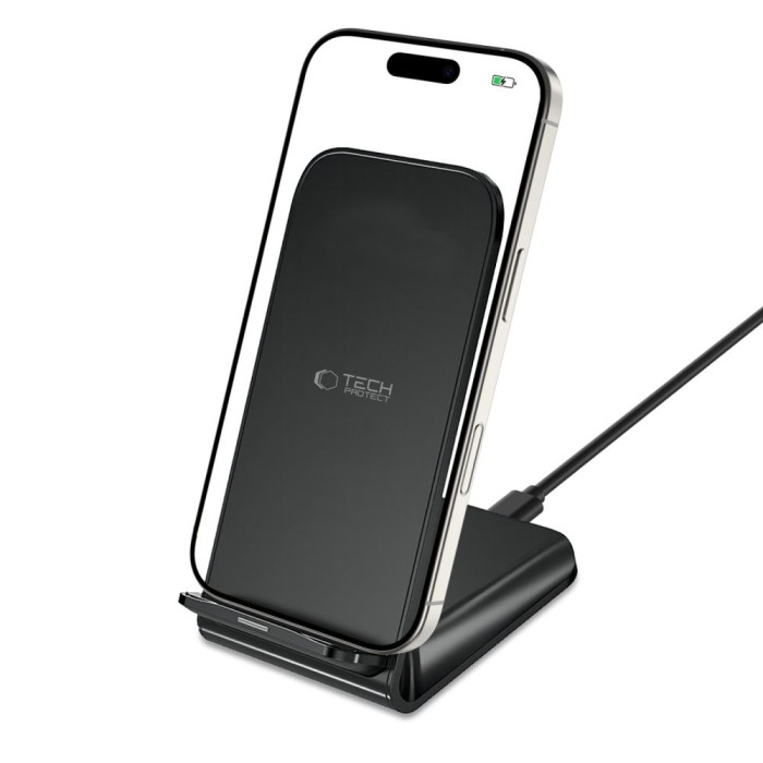 Tech-Protect QI15W-S2 inductive charger 15W in the form of a stand - black