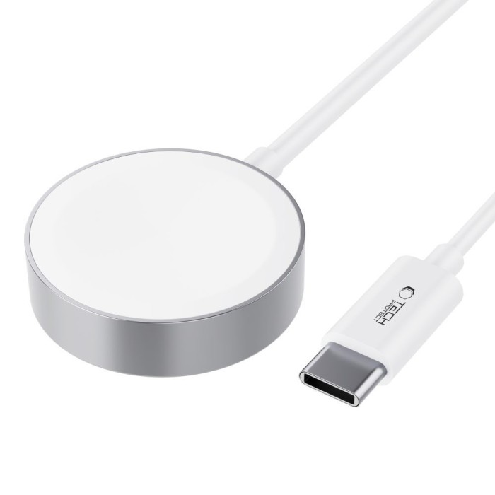 Tech-Protect UltraBoost Magnetic Inductive Charger with USB-C Connector for Apple Watch 1.2m - White