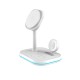 Tech-Protect QI15W-A27 3-in-1 inductive charger with MagSafe stand for smartphone / Apple Watch / AirPods - white