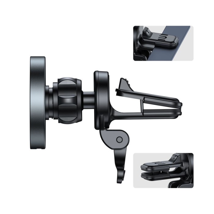 Tech-Protect MM15W-V5 Car Phone Holder with MagSafe 15W Inductive Charger for Air Vent - Black