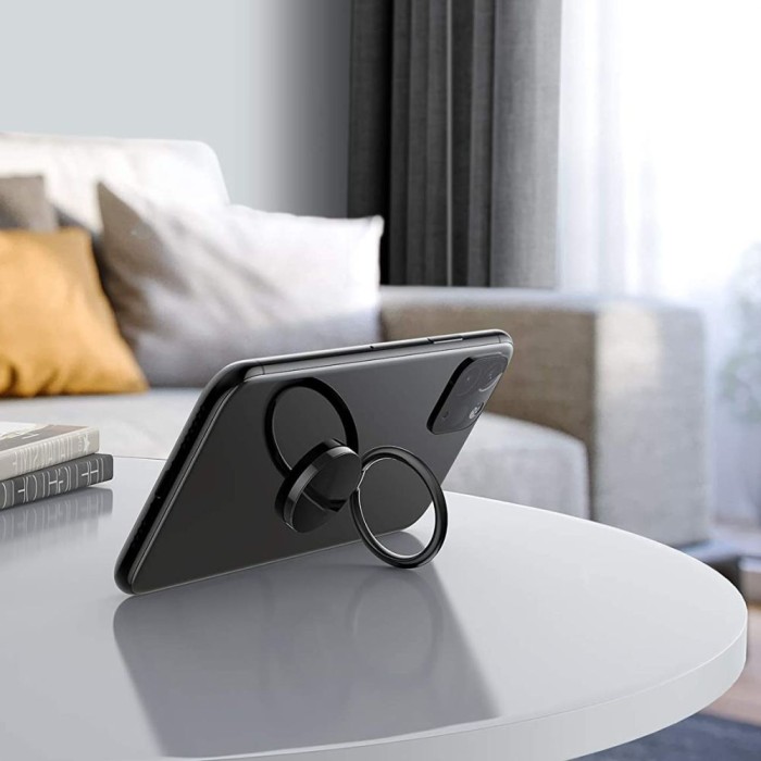 Tech-Protect Magnetic Phone Ring Holder / Ring with Stand Function - Black