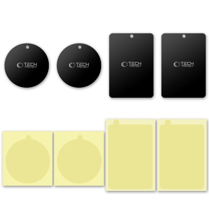 Tech-Protect MetalPlate magnetic plates for car holders - black (4 pcs.)