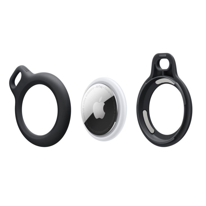 Tech-Protect Rough Chain Case for Apple AirTag with Pendant - Black