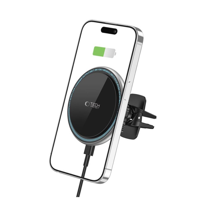 Tech-Protect A2 Car Phone Holder with MagSafe 15W Inductive Charger for Air Vent - Black