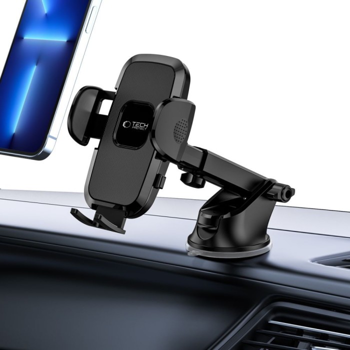 Tech-Protect V3 Car Phone Holder for Windshield/Cockpit - Black