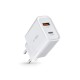 Tech-Protect C30W charger USB-C PD 30W / USB-A QC 3.0 - white