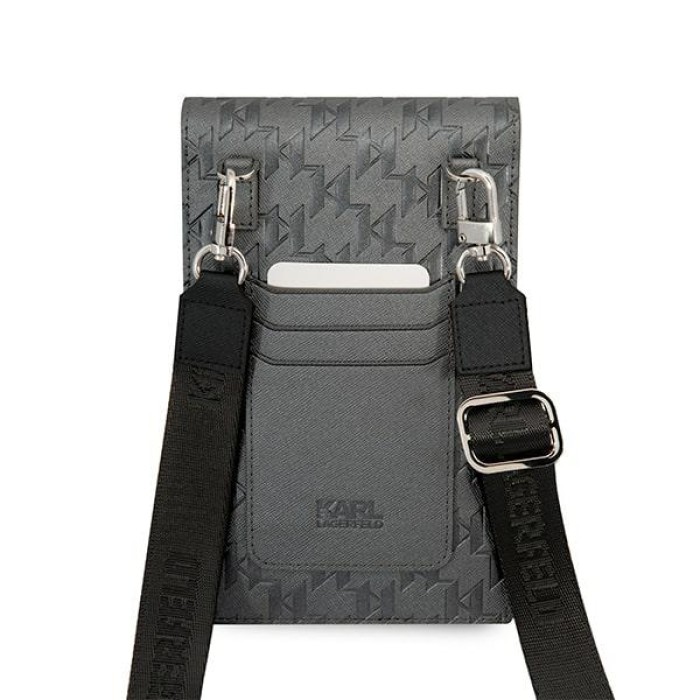 Karl Lagerfeld Ikonik Karl Monogram Patch bag - silver