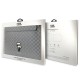 Karl Lagerfeld Saffiano Monogram Ikonik case for a 14" laptop - silver