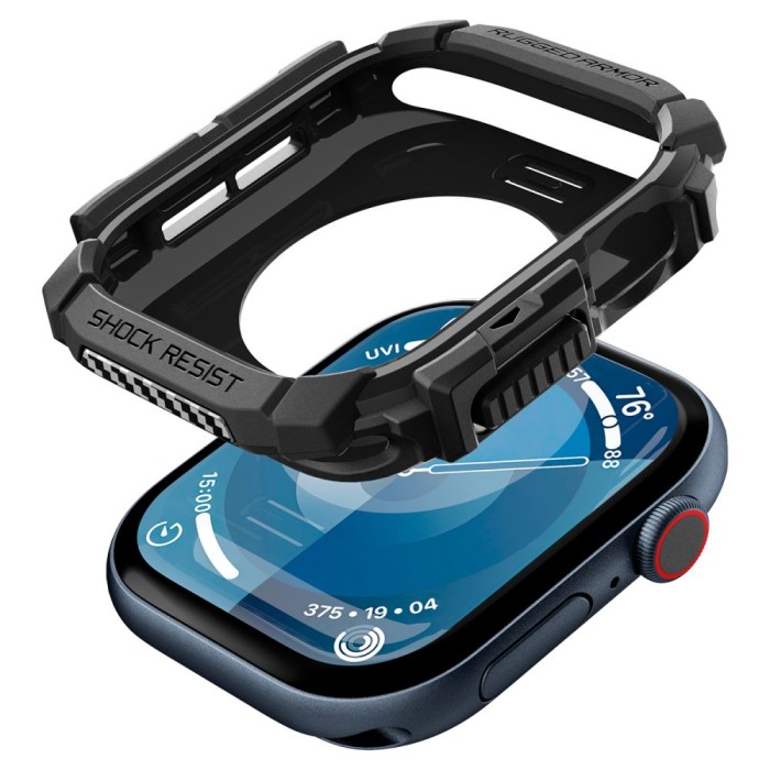 Spigen Rugged Armor Case for Apple Watch 10 46mm - Black