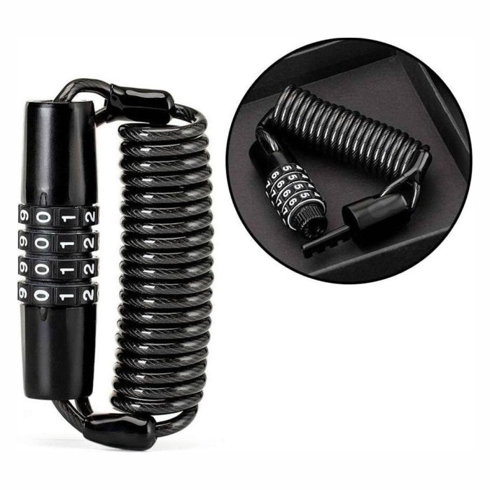 Rockbros T609 bicycle lock with 1.5 m combination - black
