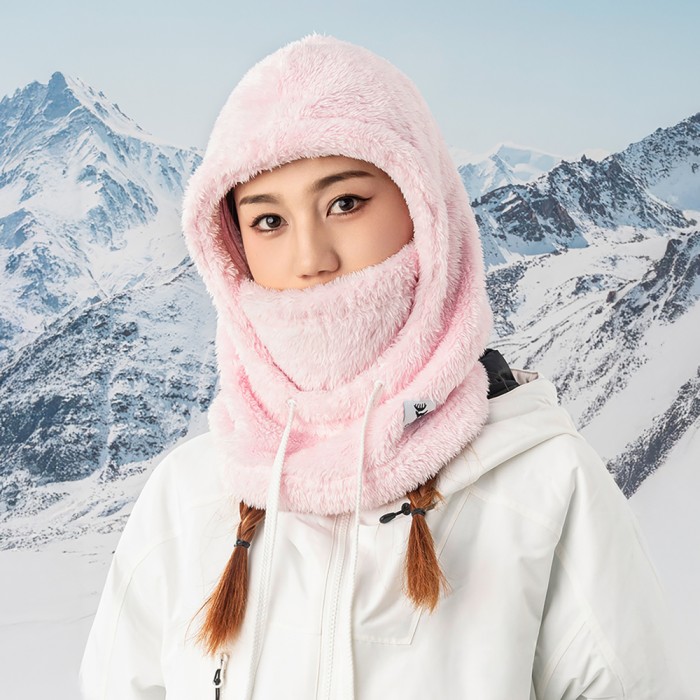 Qunature Arctic Velvet Ski Balaclava Size L - Pink