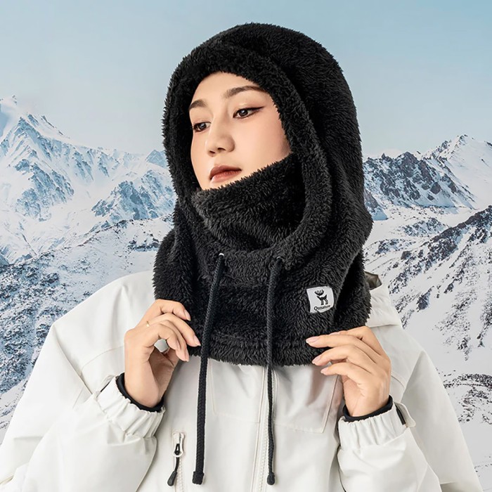 Qunature Arctic Velvet Ski Balaclava Size L - Black