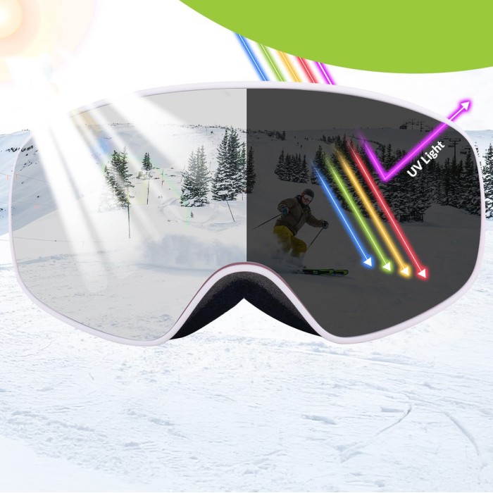 Qunature Pink Children&amp;#39;s skiing goggles (medium/large children&amp;#39;s version)