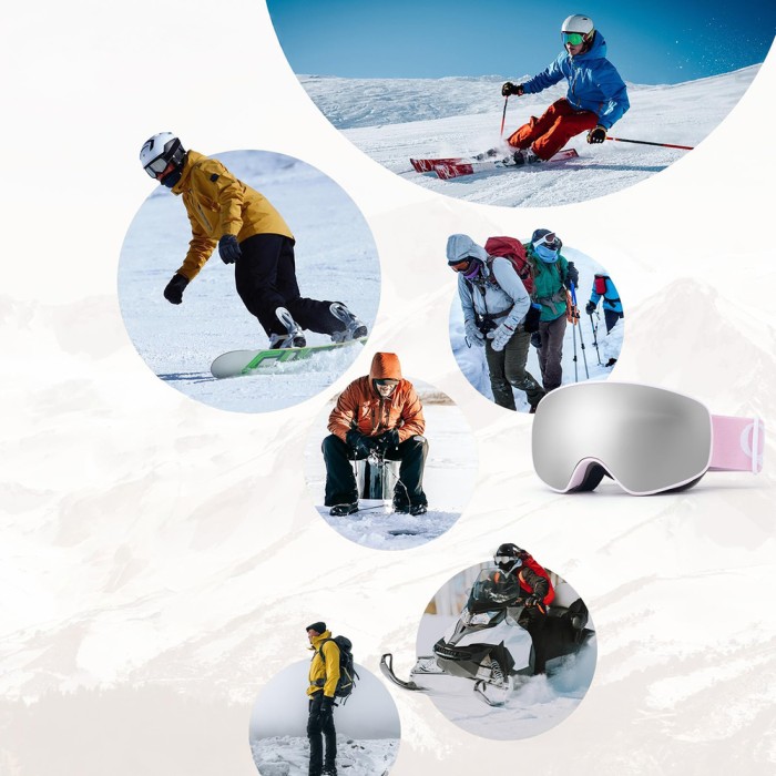 Qunature Pink Children&amp;#39;s skiing goggles (medium/large children&amp;#39;s version)