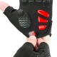 Rockbros S169BR XL cycling gloves with gel inserts - black and red