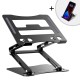 Wozinsky WRS-CPY75DSB Aluminum Laptop and Tablet Stand + Free Smartphone Stand - Black