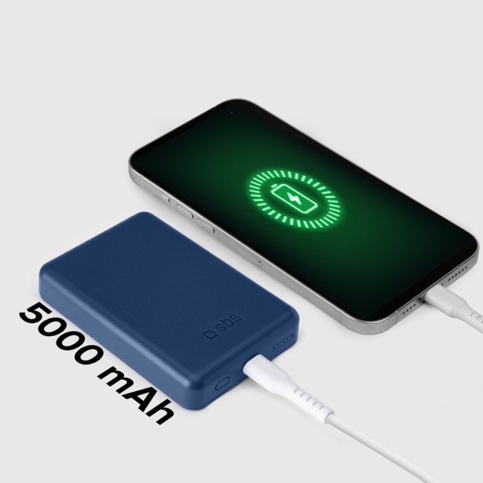 Powerbank SBS TEBB5000MAG1CB 5000 mAh compatible with MagSafe - blue