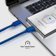 SBS TECABLETISSUETCCB USB-C - USB-C 1.5m 60W braided cable - blue