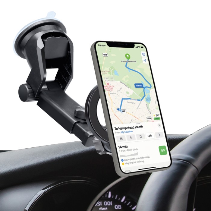 SBS TESUPMAGRINGEXT Smartphone Holder for Dashboard and Windshield, MagSafe Compatible - Black