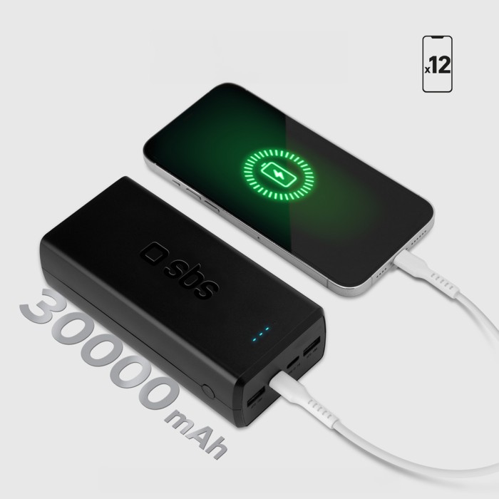 Powerbank SBS TTBB30000PD20K 30000 mAh 2 x USB-C 2 x USB-A - black