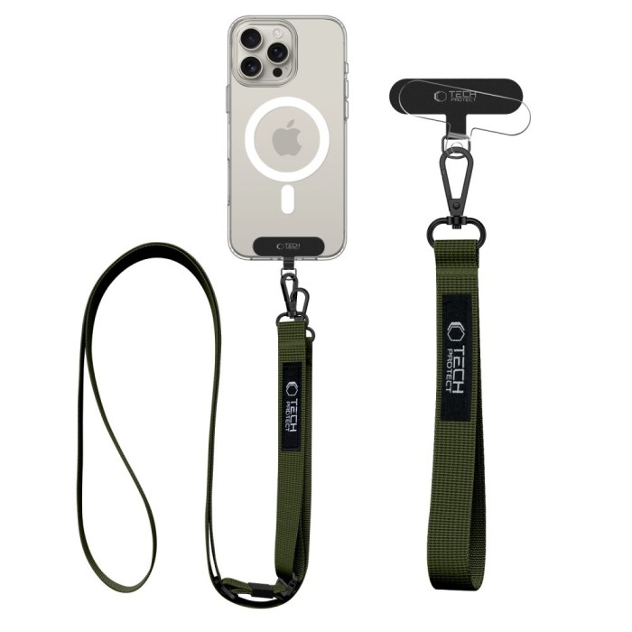Tech-Protect C65 Rope Crossbody Leash - Olive