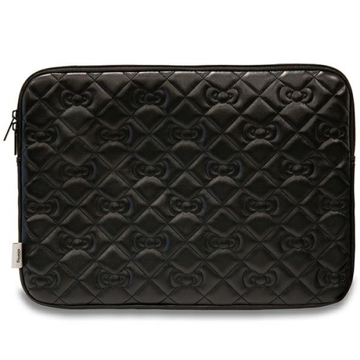 Hello Kitty Zip PU Quilted Bows case for a 14" laptop - black