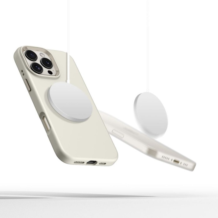 Tech-Protect Silicone PU MagSafe iPhone 16 Pro Case - Beige