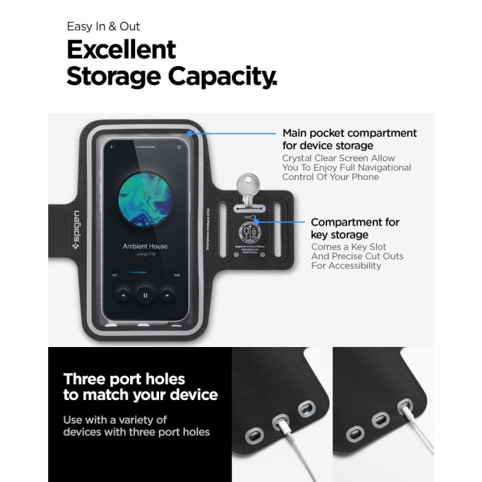 Spigen A703 sports armband 6.9&amp;#39;&amp;#39; - black