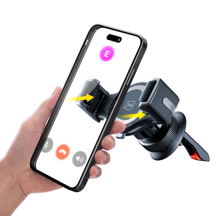 3mk Memo Hug car phone holder for air vent - black