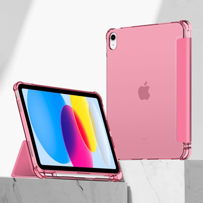 Tech-Protect SC Pen Hybrid Case for iPad 10 / 2022 - Pink - Transparent