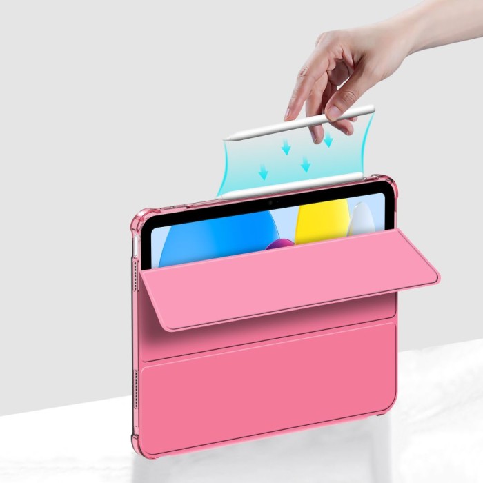 Tech-Protect SC Pen Hybrid Case for iPad 10 / 2022 - Pink - Transparent