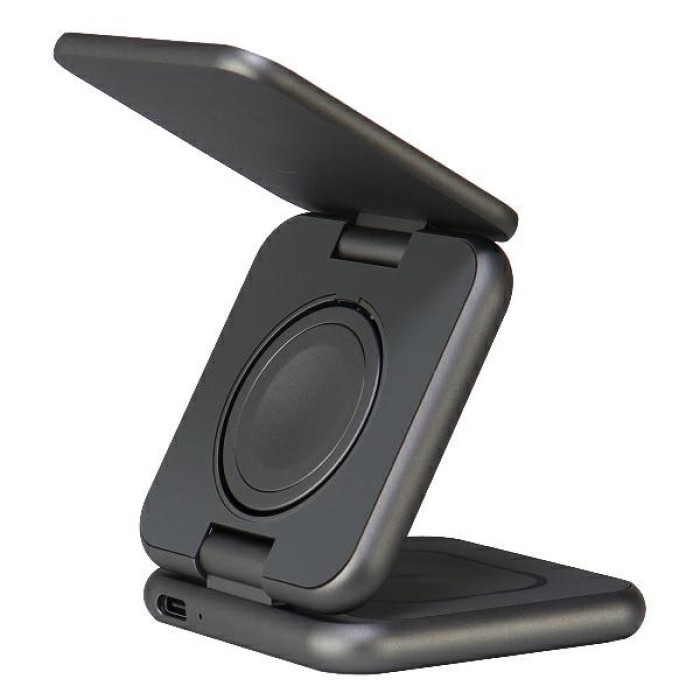 Audi Big Logo foldable inductive charger 3in1 0 - gray