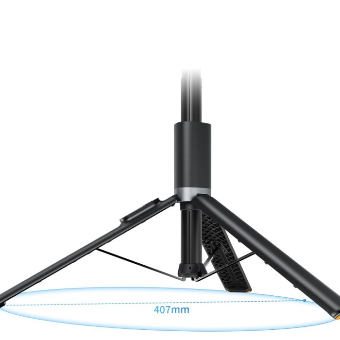 Tech-Protect L08S Bluetooth Selfie Stick with Remote Control, Tripod up to 141cm - Black