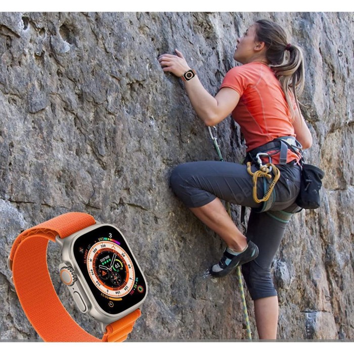 Tech-Protect Nylon Pro Strap for Apple Watch 4 / 5 / 6 / 7 / 8 / 9 / SE / Ultra 1 / 2 (42/44/45/49 mm) - Blue-Gray