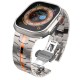 Tech-Protect Stainless Line Bracelet for Apple Watch 4 / 5 / 6 / 7 / 8 / 9 / SE / Ultra 1 / 2 (42/44/45/49 mm) - Titanium Orange