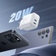Joyroom JR-TCF12 mains charger 2x USB-C 20W PD / QC 3.0 - white