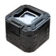Kingxbar CYF140 2in1 armored case for Apple Watch 9, 8, 7 (45 mm) made of stainless steel with a strap, black - OUTLET