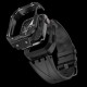 Kingxbar CYF140 2in1 armored case for Apple Watch 9, 8, 7 (45 mm) made of stainless steel with a strap, black - OUTLET