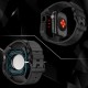 Kingxbar CYF140 2in1 armored case for Apple Watch 9, 8, 7 (45 mm) made of stainless steel with a strap, black - OUTLET
