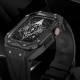 Kingxbar CYF140 2in1 armored case for Apple Watch 9, 8, 7 (45 mm) made of stainless steel with a strap, black - OUTLET