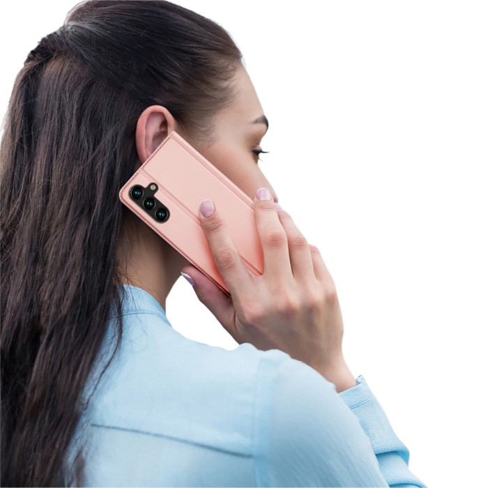 [RETURNED ITEM] Dux Ducis Skin Pro Case for Samsung Galaxy A14 4G / 5G Flip Cover Card Wallet Stand Pink