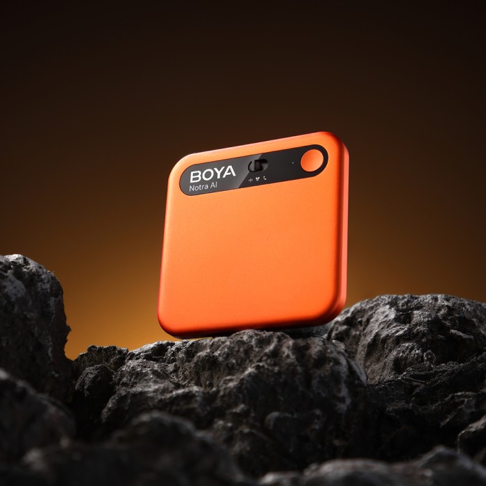 BOYA Notra Voice Recorder with AI Transcription - Orange
