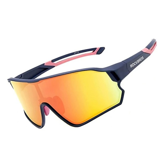 Rockbros 10134PL Polarized Cycling Glasses - Blue and Pink