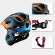 Rockbros TT-32SOBL-S Children&amp;#39;s Bike Helmet with Detachable Chin Size S - Black and Orange