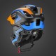 Rockbros TT-32SOBL-S Children&amp;#39;s Bike Helmet with Detachable Chin Size S - Black and Orange