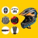 Rockbros TT-32SOBL-S Children&amp;#39;s Bike Helmet with Detachable Chin Size S - Black and Orange