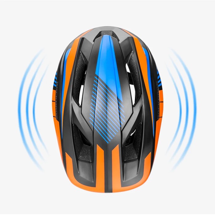 Rockbros TT-32SOBL-S Children&amp;#39;s Bike Helmet with Detachable Chin Size S - Black and Orange
