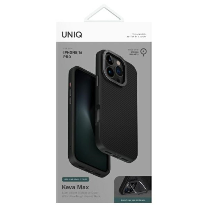 Uniq Keva Max Magclick Charging Case for iPhone 16 Pro - Black