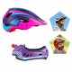 Rockbros TT-32SBPP-S Children&amp;#39;s Bike Helmet with Detachable Chin Size S - Purple-Pink