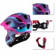 Rockbros TT-32SBPP-S Children&amp;#39;s Bike Helmet with Detachable Chin Size S - Purple-Pink
